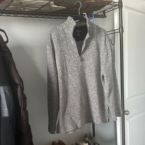 Haggar Men's Gray Zip-Up Sweater